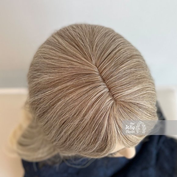 Ash Blonde Wavy Wig With Bangs | April - Picture 13 of 13